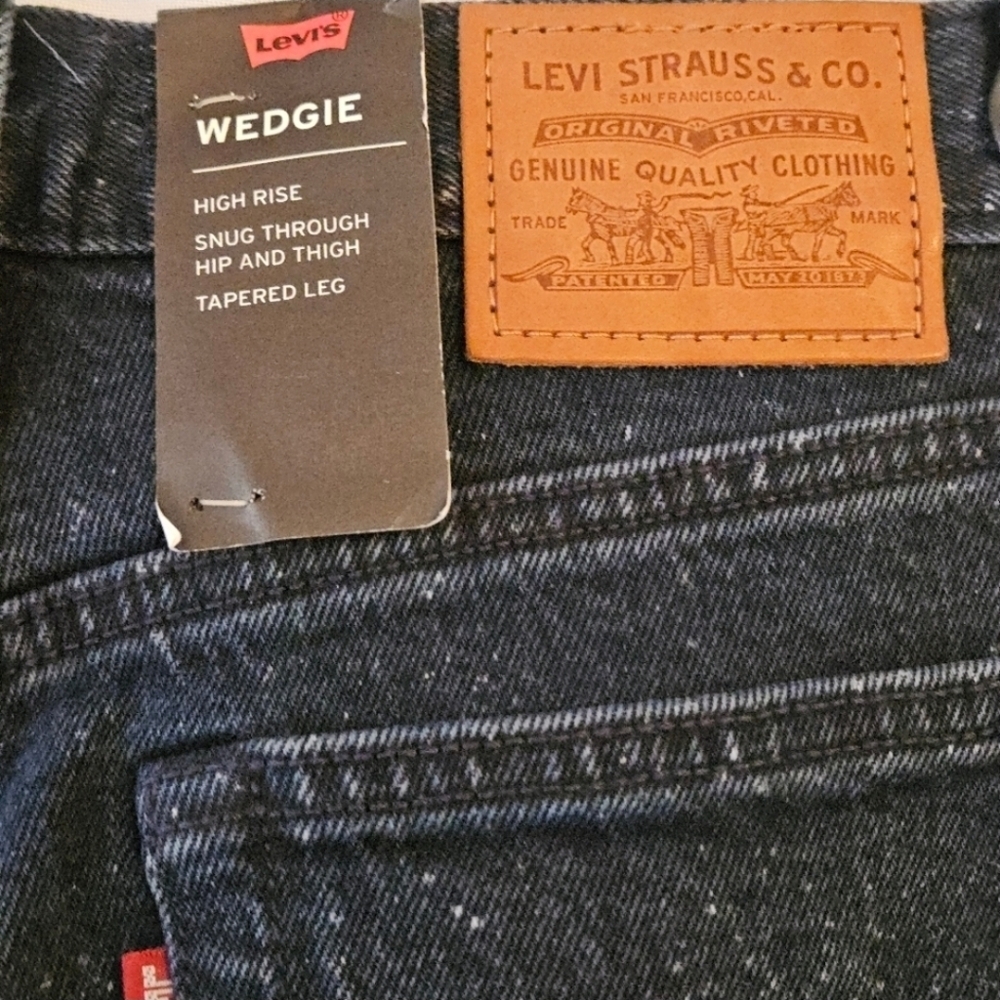 LEVI'S WEDGIE INTERGALACTIC ACID WASH JEANS WOMEN'S SIZE 26 - Picture 12 of 13
